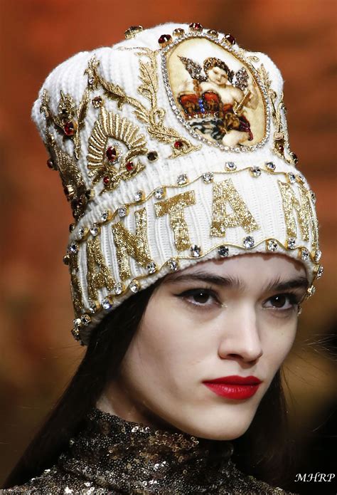 dolce gabbana hat runway|dolce and gabbana tracksuit runway.